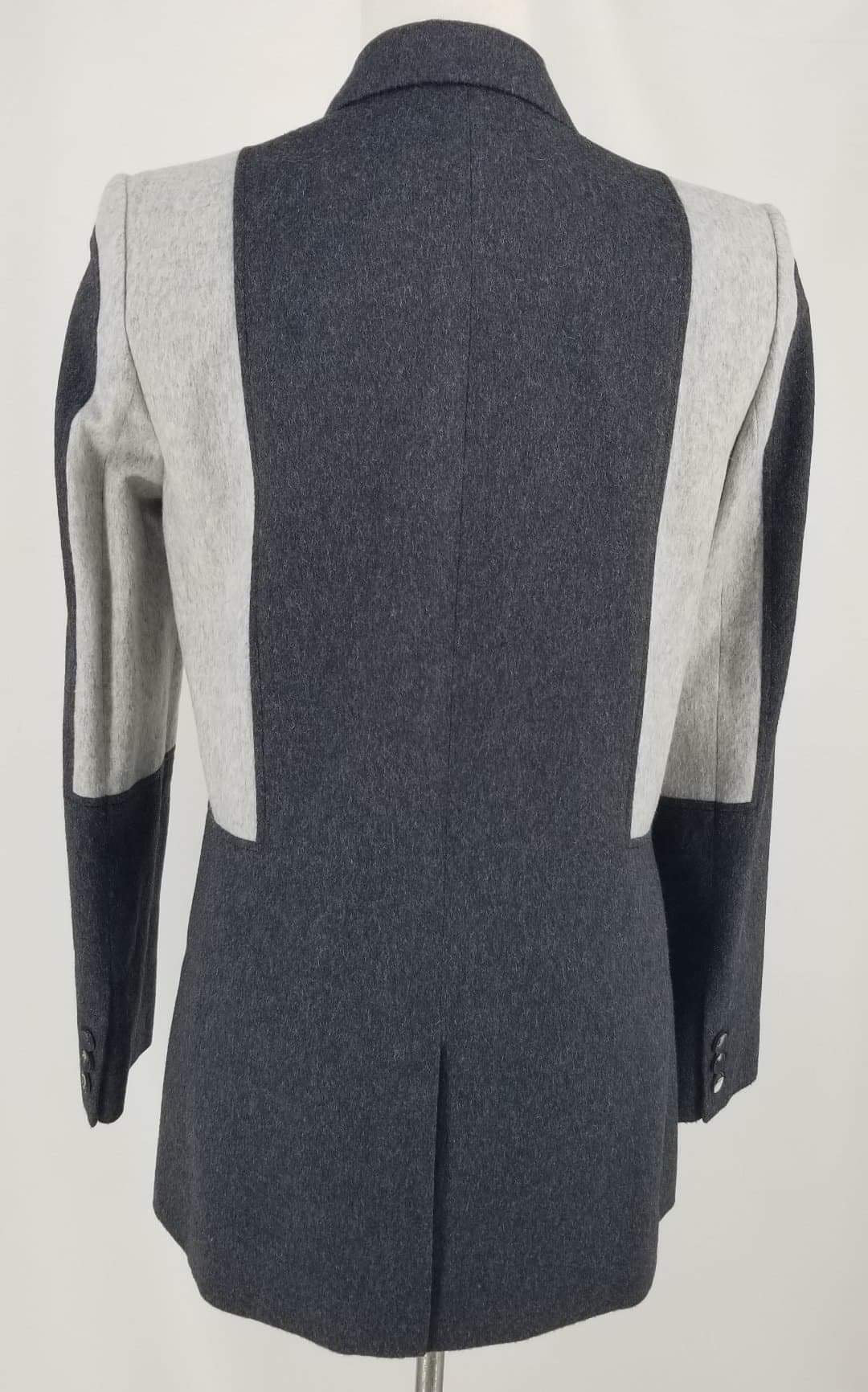 Authentic Helmut Lang Charcoal grey and light grey Wool Jacket Sz 6
