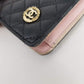Authentic Chanel Black Quilted Yen Wallet