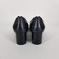 Authentic Chloe Black Leather Chunky Heel Pumps Women's Size 36.5 / 6-6.5