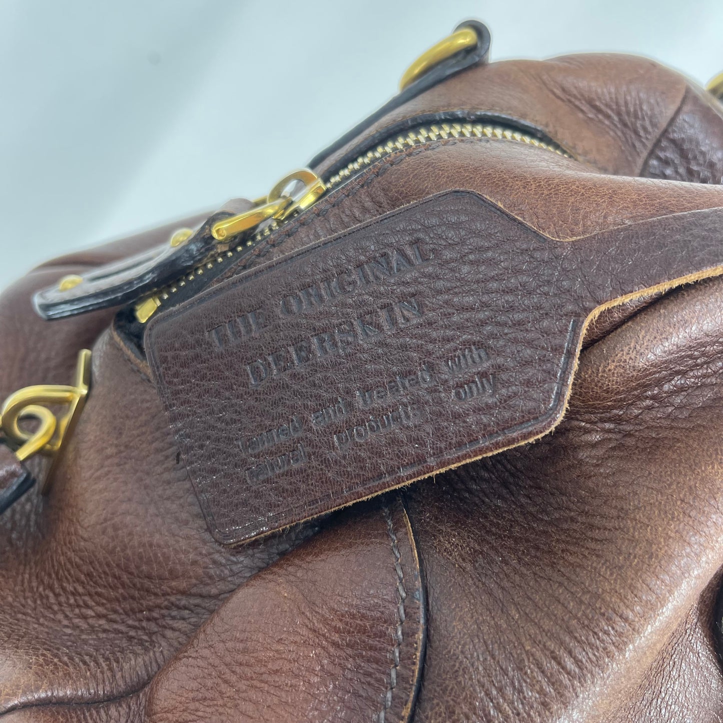 Authentic Prada Brown Deerskin Shoulder Bag
