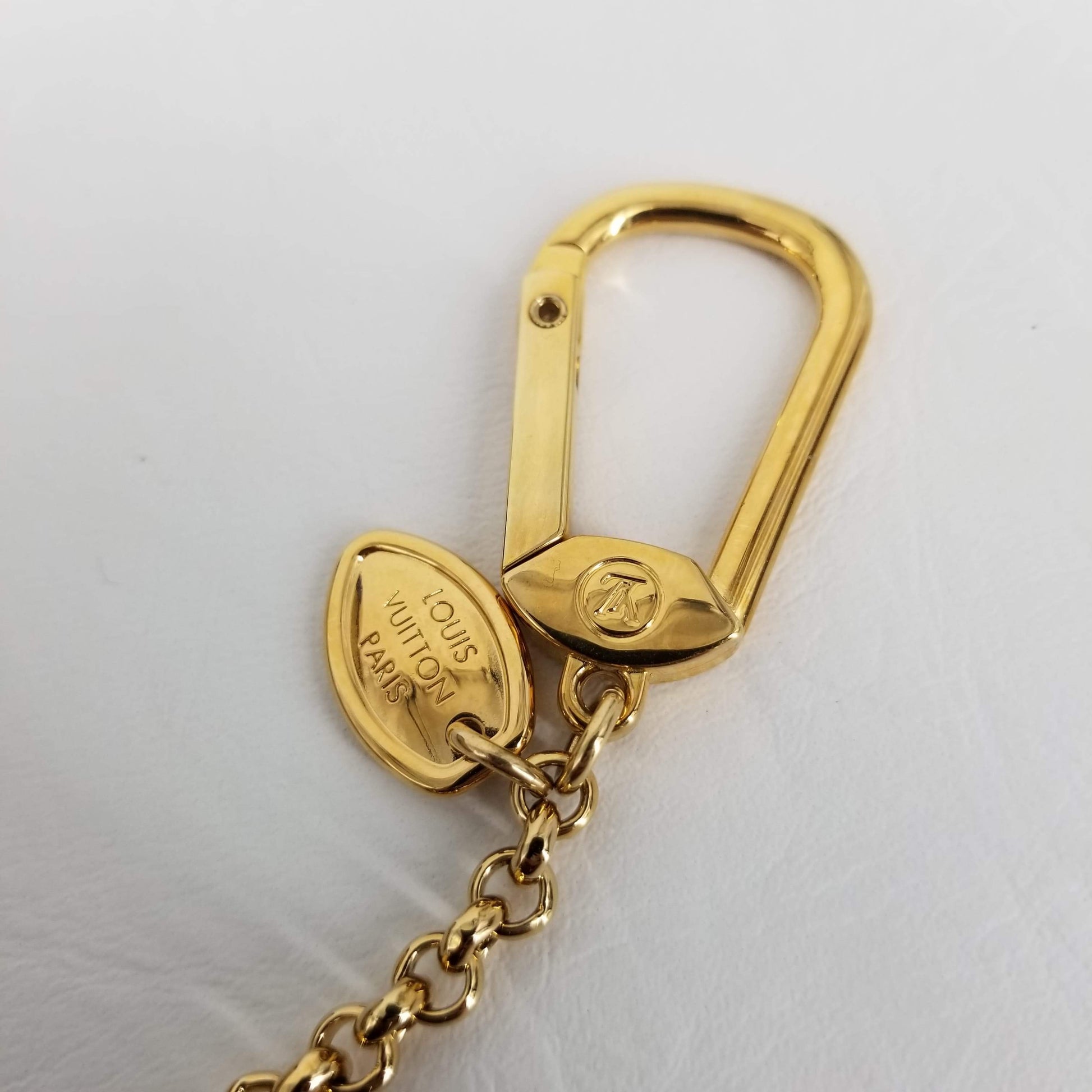LOUIS VUITTON Pochette Extender Key Ring Silver 890869