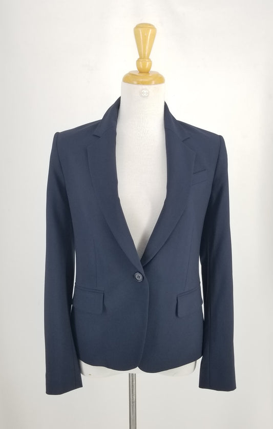 Authentic Theory Navy Blue One Button Blazer