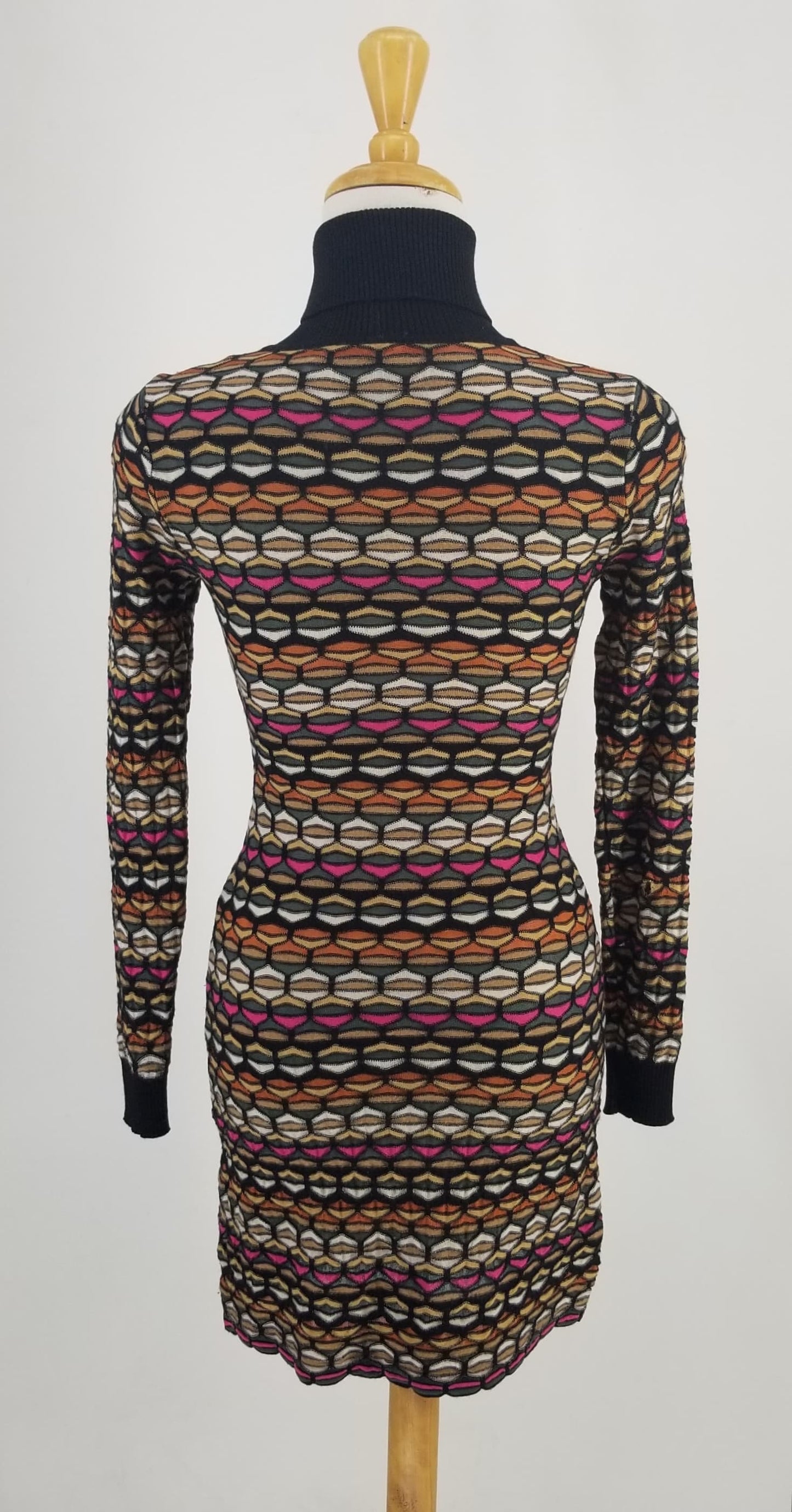 Authentic Missoni Multicolour Pattern Knit Dress Sz 4