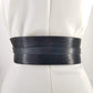 Authentic Alexander McQueen Black Leather Perforated Corset Belt