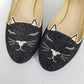Authentic Charlotte Olympia Black Cat Face Flats