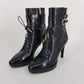 Authentic Burberry Black Leather Manners Boots Sz 37.5
