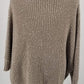 Authentic St John Taupe Pullover Chunky Knit Sweater Sz XL