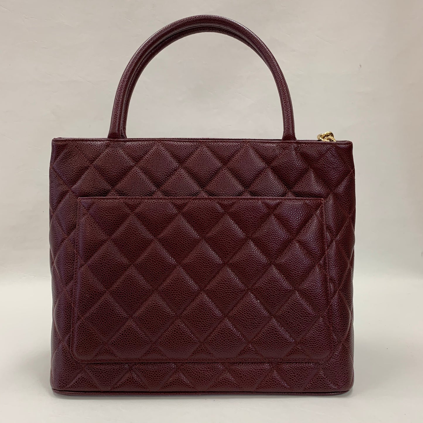 Authentic Chanel Burgundy Medallion Tote