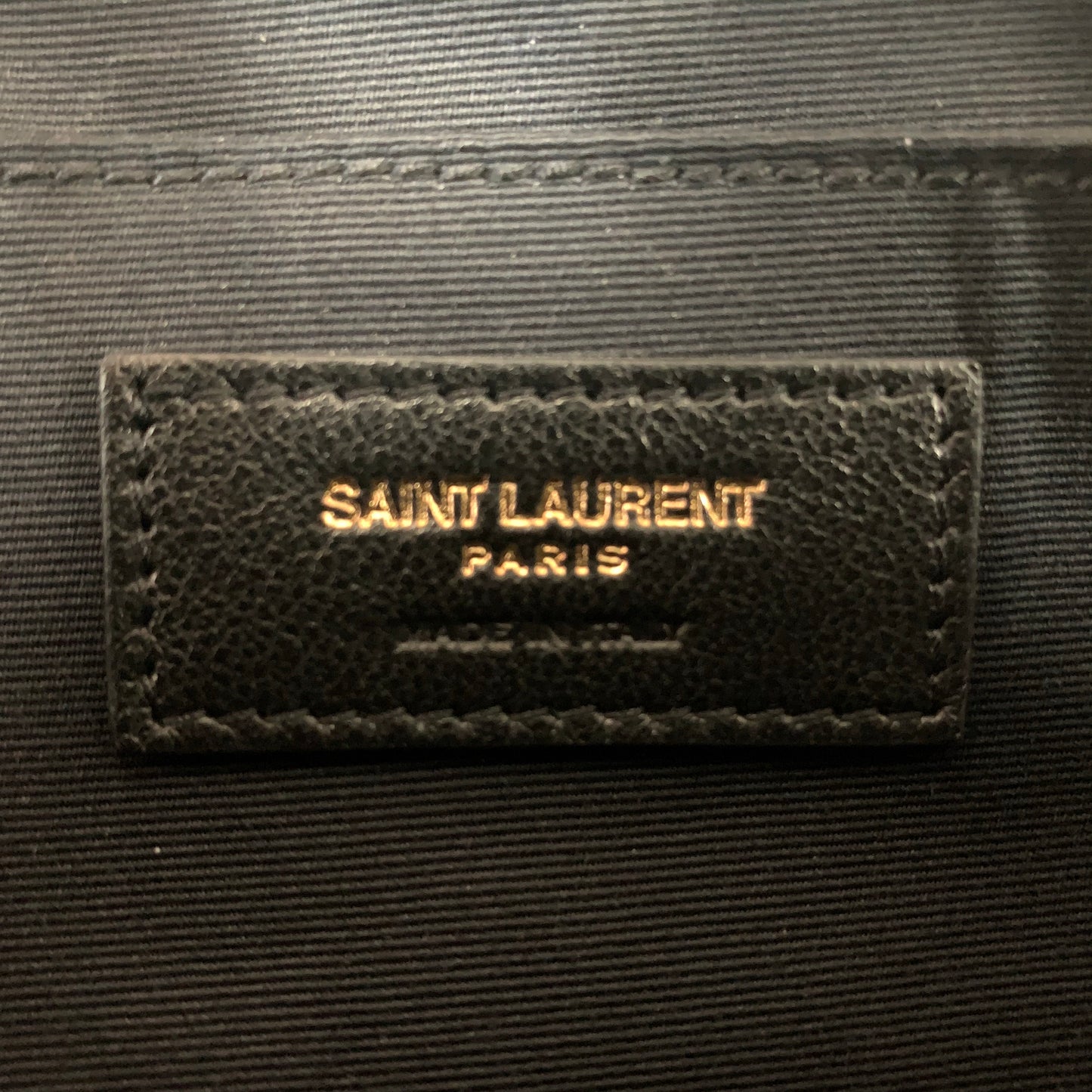Authentic Saint Laurent Taupe Chevron Camera Bag