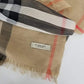 Authentic Burberry Thin Novacheck Wool and Silk Shawl