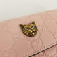 Authentic Gucci Blush Guccissima Cat Wallet