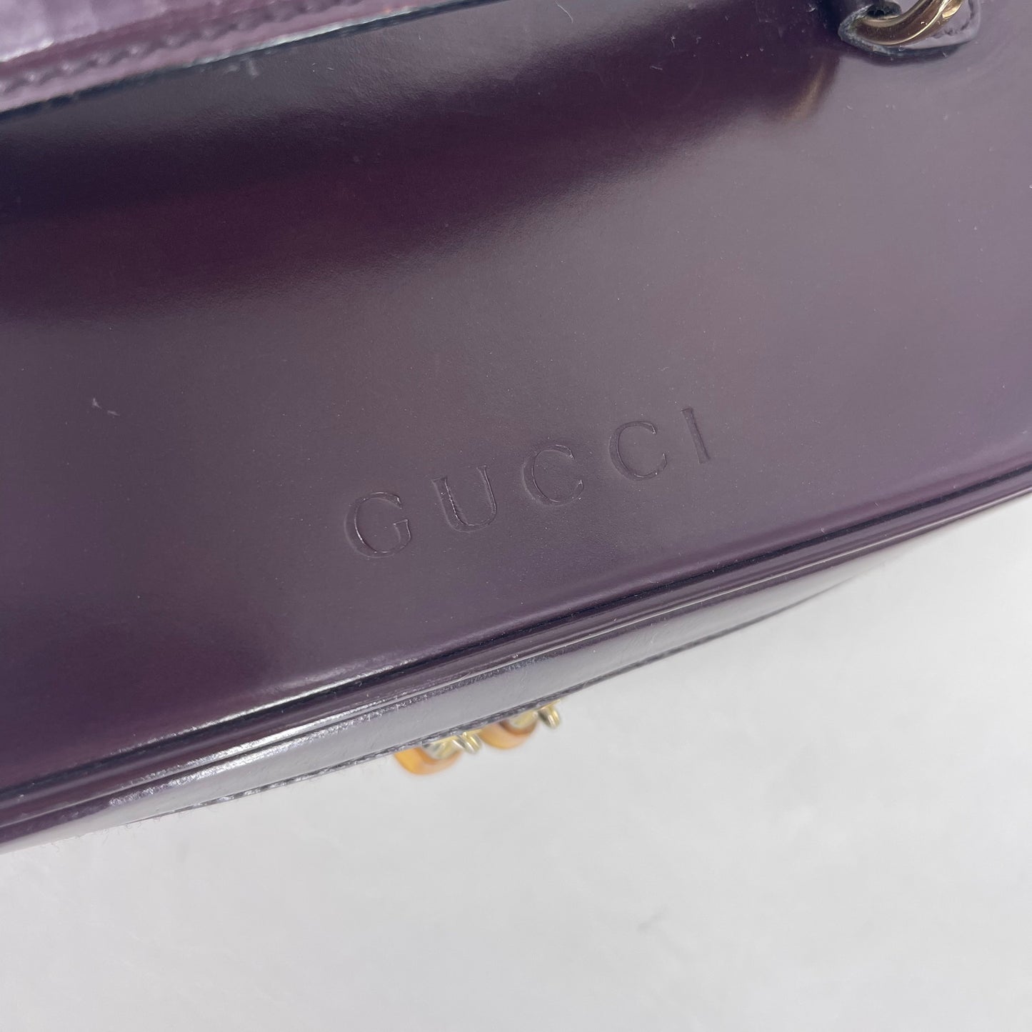 Authentic Gucci Plum Leather Vanity Case
