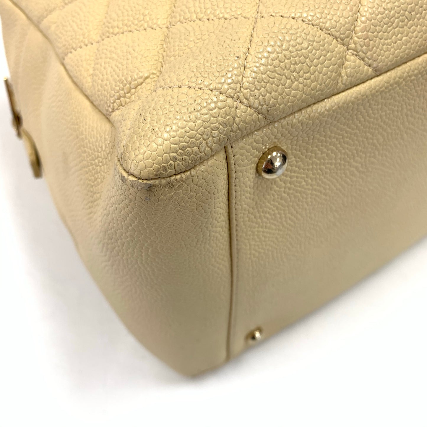 Authentic Chanel Light Beige Grand Timeless Tote