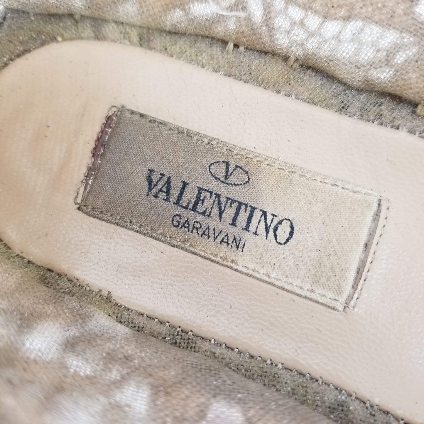Authentic Valentino Rose Beige Lace Espadrilles