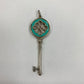 Authentic Tiffany Large Sterling Silver Blue Enamel Round Knot Key Pendant
