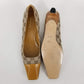 Authentic Gucci Gold Guccissima Low Heels Sz 9.5
