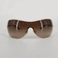 Authentic Tiffany & Co Brown Wrap Shield Sunglasses TF 3015