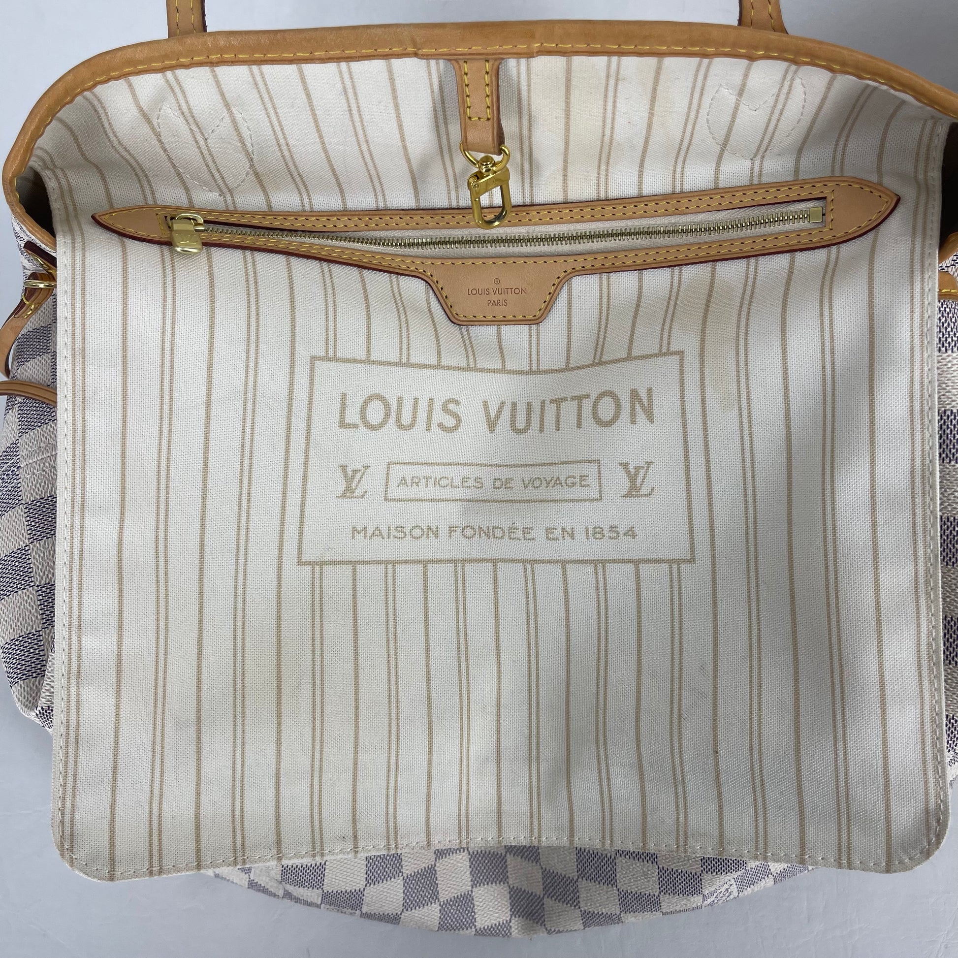 AUTHENTIC Louis Vuitton Neverfull GM Damier Ebene PREOWNED (WBA947) – Jj's  Closet, LLC